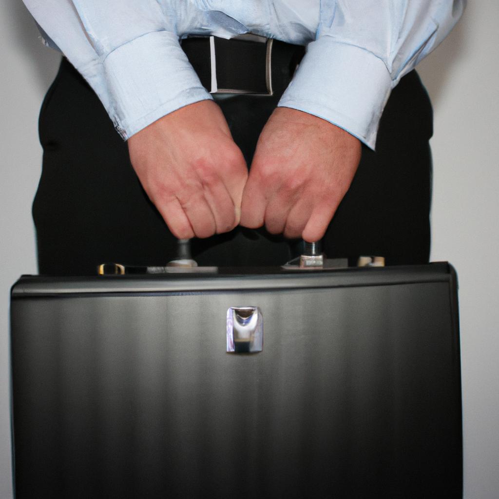 Person holding a briefcase confidently
